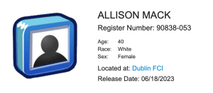 Allison Mack BOP