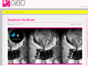 One of the images on Kristin Kreuk's Girls By Design, featuring a story about happy sex slaves. GBD was geared toward 12-15 year old girls.