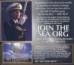 The Sea Organization is a Scientology organization, which the Church of Scientology describes as a "fraternal religious order, comprising the church's most dedicated members". All Scientology management organizations are controlled exclusively by members of the Sea Org