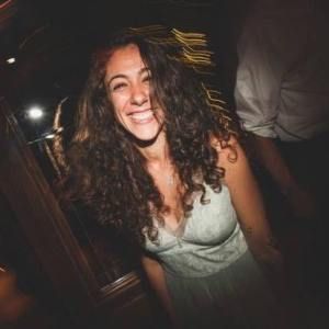 Michal Neria, a portrait of unhappiness on her wedding day.