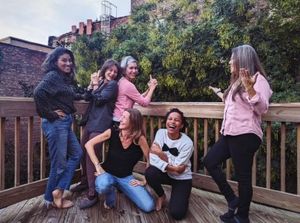 Members of the Dossier Project Angelica Hinojos, Danielle Roberts, Leah Mottishaw, Linda Chung, Michele Hatchette, Sahajo Haertel (Clockwise from L to R)