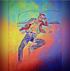 MK10Art's painting of Aaron Fisher
