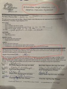 The adoption papers clearly show the adoption was open.