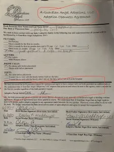 The adoption papers clearly show the adoption was open.
