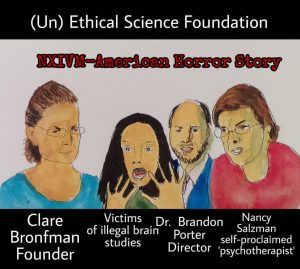 MK10ART. Clare Bronfman funded and founded the Ethical Science Foundation which conducted human fright experiments, live brain studies, and other dubious and ethically challenged undertakings. Look at Clare Bronfman's expression. It captures her whole Nxivm experience in a look.