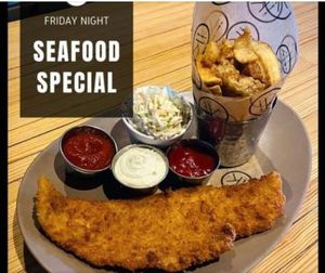 This is a picture of Innovo's Friday night seafood special