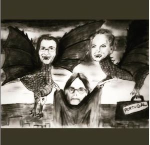 MK10Art - Raniere with his golden gooses Clare and Sara Bronfman