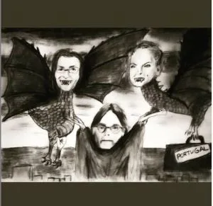 MK10Art - Raniere with his golden gooses Clare and Sara Bronfman