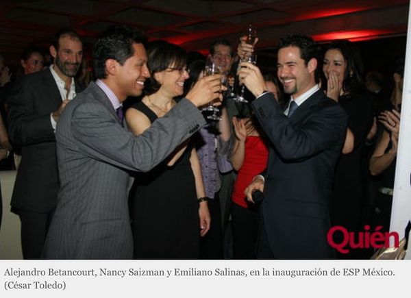 Viva Executive Success -Alejandro Betancourt, Nancy Salzman and Emiliano Salinas toast the wonder that is Keith Raniere and his creation  - Nxivm.