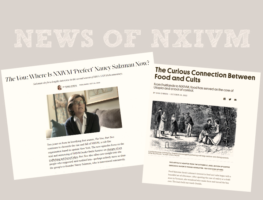 News of NXIVM: Spotlight on the ‘Prefect’, and the Connection Between Food and Cults