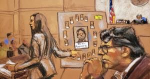 Moira Penza on court sketch