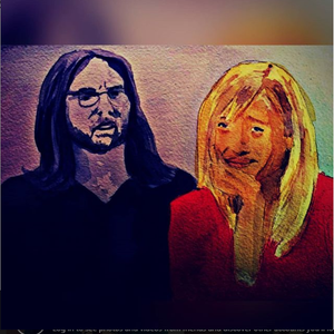 MK10ART's subtle painting of gullible  Allison Mack and handsome Keith Alan Raniere.