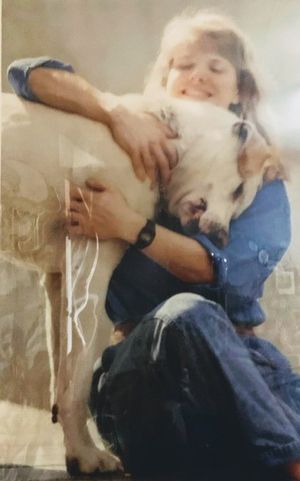 Kristin Snyder with her beloved dog.