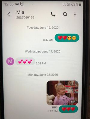 ambrose aunt Barbara text to mia
