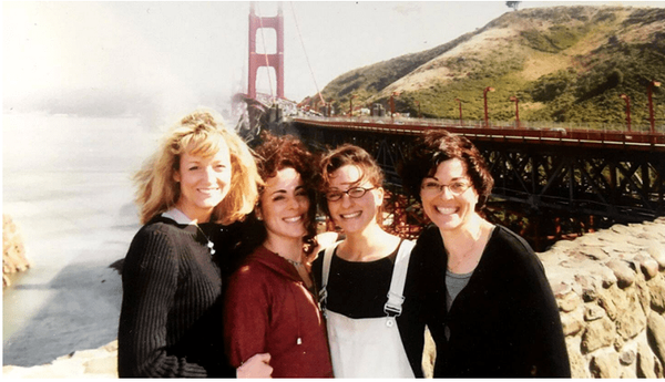 The good old days: Barbara Bouchey, Michelle Salzman, Lauren Salzman, and Nancy Salzman when Nxivm was new and the company was growing. ca. 2002