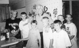 Jerry Sandusky with boys he mentored in the Second Mile.