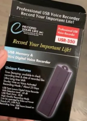 ambrose usb secret recording device kids found box