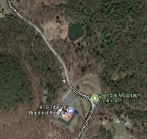 An aerial view of where Gina spent her last hour.