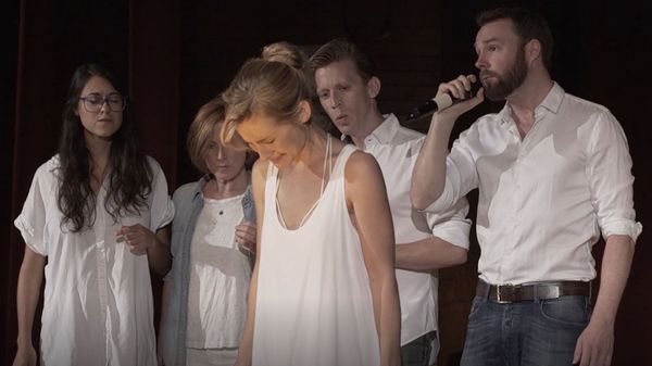 Allison with Raniere's singing group Simply Human