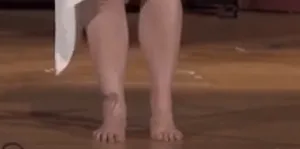Close up of Allison's ankles and calves.