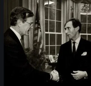 George H W Bush with Roger Stone