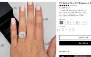 Once she's yours, you can easily get away with this cubic zirconia wedding ring for under $20.