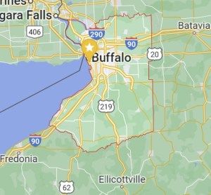Erie County in Western NY is on the eastern shores of Lake Erie and