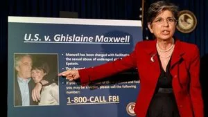 July 2, 2020: Audrey Strauss, the then-acting US attorney for the southern district of New York, presents the charges against Maxwell.