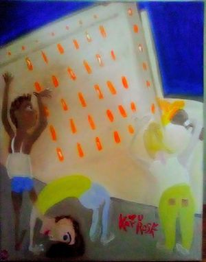 How dangerous is Keith Alan Raniere. Marie White's haunting painting of the crazed Forgotten Ones dancing in front of the MDC where the Glorious One is in custody suggests that he still has an enormous hold over the minds of his followers.