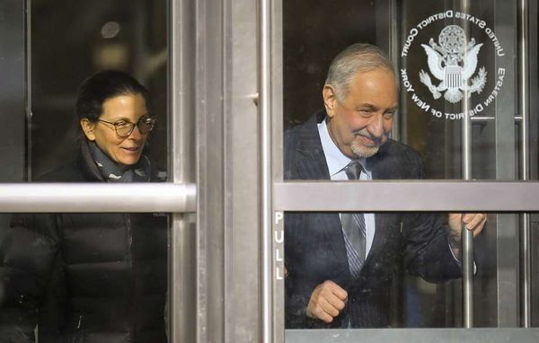 Clare Bronfman leaves court with Mark Geragos about an hour after fainting in court