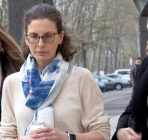 Not a good daughter, she spied on her father for her Vanguard, and not a very good spy either. Clare Webb Bronfman shown leaving court in her criminal case, hired Canaprobe to spy on Nxivm enemies and the company defrauded her and her master, Keith Alan Raniere.