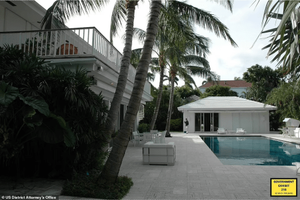 This exhibit picture shows the pool and the pool house, where victim Jane said Maxwell and Epstein abused her.