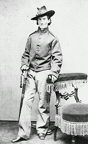 A female Confederate soldier