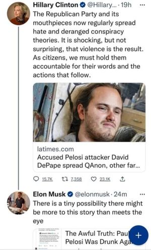 Musk is trolling Hillary Clinton.