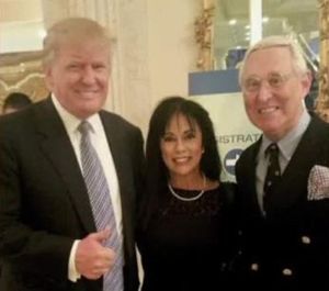 Donald Trump with Nydia and Roger Stone