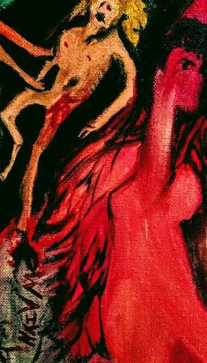 Marie White loved to paint scenes of pubic branding- one of the wisest ideas Master Raniere ever conceived