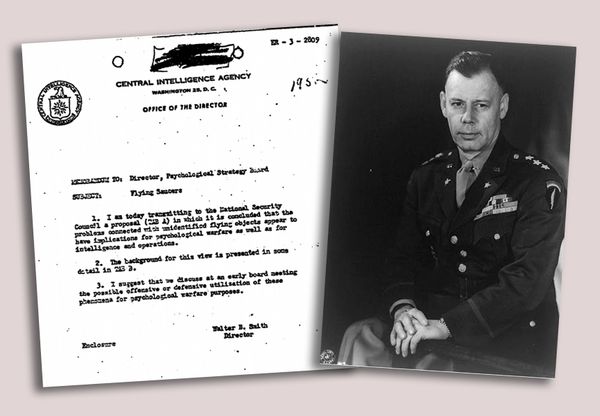 CIA Director Smith: UFOs and psychological warfare.