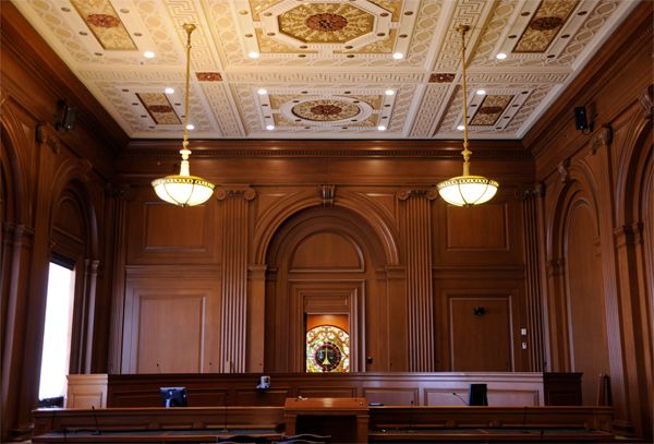 Courtroom at U.S. Court of appeals for the Second Circuit