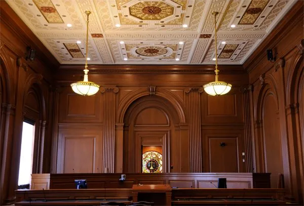 Courtroom at U.S. Court of appeals for the Second Circuit