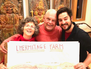 swami_chetanananda
With James and Maggie... presenting our plan for a sustainable organic small farm...to provide for all our food needs ...JIC ..! They have done an amazing, thoughtful plan which will be implemented over the next 3yrs... I am so excited!