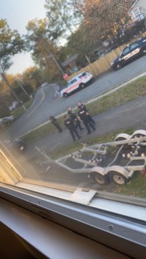 Police Outside johnny's with chris ambrose