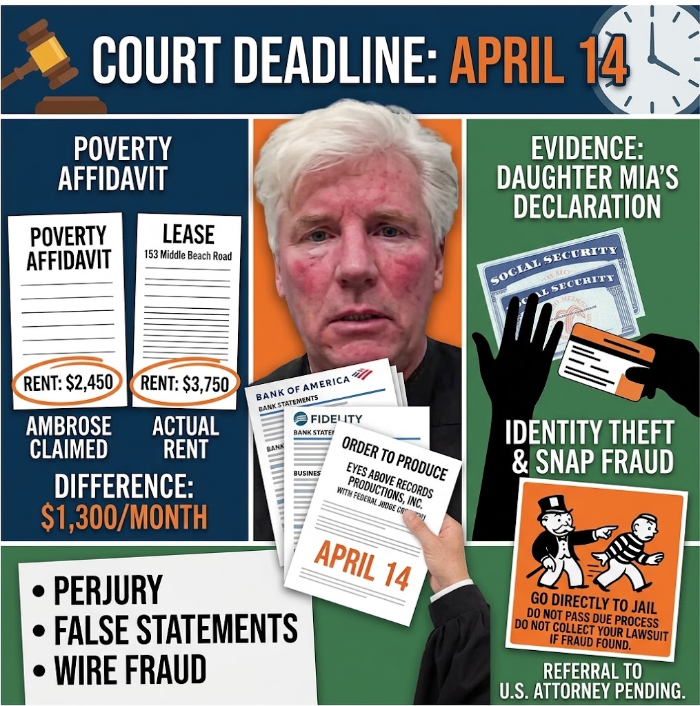 Federal Judge Orders Ambrose to Produce Bank Records, Criminal Referral Open