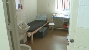 A typical jail cell at the Erie County Correctional Center, where Pigeon will spend eight months.