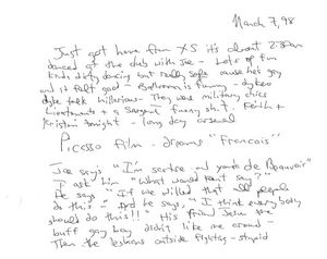 gina journal march 7, 1998 dirtty dancing