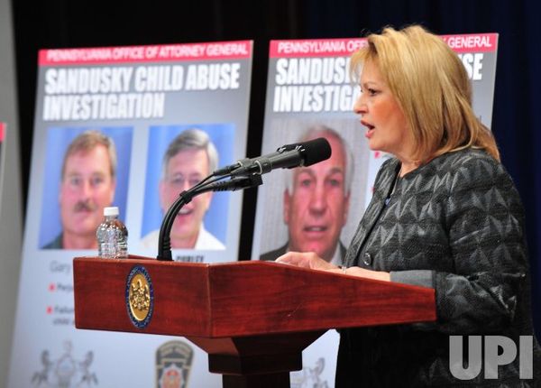 Linda KellyPennsylvania State Attorney General Linda Kelly speaking at a press conference on November 7, 2011