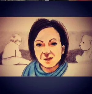 MK10ART's painting of Lauren Salzman sans motherhood.