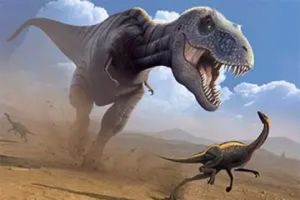 Tyrannosaurus Prosecutaurus targets a citizen.