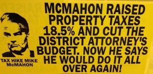 Tax Hike Mike McMahon Sign