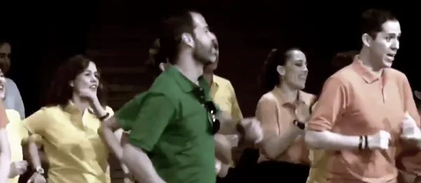 Emiliano dances for his Vanguard.