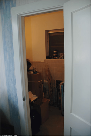 This was Maxwell's bathroom, where Juan Alessi testified she kept dildoes in a basket. The sex toys found by Palm Beach PD were inside a closet.
